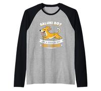 Saluki Boy, Like A Regular Boy Only Cooler - Saluki Dog Manche Raglan