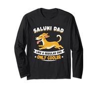Saluki Dad, Like A Regular Dad Only Cooler - Saluki Dog Manche Longue