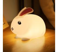 SALUOKE Veilleuse Lapin pour Enfants, 7 Couleurs Veilleuse Bébé