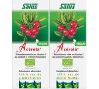 Salus - Acérola BIO - Base de Suc de fruits frais d'acérola BIO - Riche en Vitamine C, Aide la avec Fatigue et Soutenir le Système Immunitaire - Végan - 200 ml (Lot de 2)