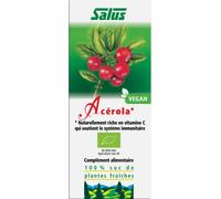 Salus - Acérola BIO - Base de Suc de fruits frais d'acérola BIO - Riche en Vitamine C, Aide la avec Fatigue et Soutenir le Système Immunitaire - Végan - 200 ml