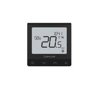SALUS SQ610BRF Salus contrôleur de température sans fil, monté en surface Quantum, fonctionnant sur batterie, noir