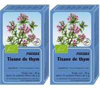 Salus Tisane Floradix Thym AB - Tisane Bio - Digestion - Immunité - Défense des Voies Respiratoires - 15 sachets (Lot de 2)
