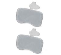 SaluSpa Lot de 2 oreillers rembourrés Gris | Sangle réglable pour régler la hauteur, housse en maille lavable, compatible avec les jacuzzis SaluSpa, gris