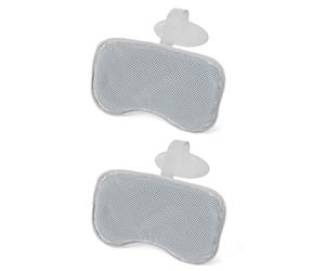 SaluSpa Lot de 2 oreillers rembourrés Gris | Sangle réglable pour régler la hauteur, housse en maille lavable, compatible avec les jacuzzis SaluSpa, gris