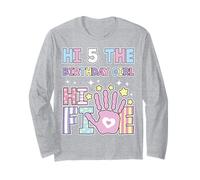 Salut 5 The Birthday Girl, Jolie Pastel pour Enfants de 5 Ans Manche Longue