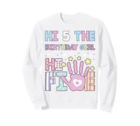 Salut 5 The Birthday Girl, Jolie Pastel pour Enfants de 5 Ans Sweatshirt