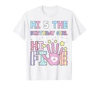 Salut 5 The Birthday Girl, Jolie Pastel pour Enfants de 5 Ans T-Shirt
