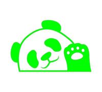 Salut au Panda Chinois, Le Monde n'a Pas Besoin d'être Noir et Blanc, Les Pandas Peuvent Aussi être colorés. Autocollant for Voiture Autocollant for Moto(Green,40X25.6CM)