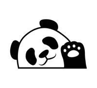 Salut au Panda Chinois, Le Monde n'a Pas Besoin d'être Noir et Blanc, Les Pandas Peuvent Aussi être colorés. Autocollant for Voiture Autocollant for Moto(Black,15X9.6CM)