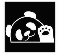 Salut au Panda Chinois, Le Monde n'a Pas Besoin d'être Noir et Blanc, Les Pandas Peuvent Aussi être colorés. Autocollant for Voiture Autocollant for Moto(Silver,50X32CM)