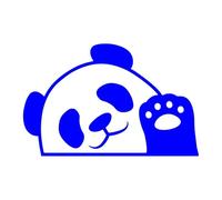 Salut au Panda Chinois, Le Monde n'a Pas Besoin d'être Noir et Blanc, Les Pandas Peuvent Aussi être colorés. Autocollant for Voiture Autocollant for Moto(Blue,25X16CM)