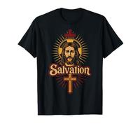Salut chrétien Jésus Christ Croix Foi Design T-Shirt