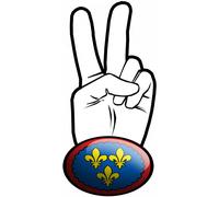 Salut De Motard Berrichon - 15x7,2 Cm - Sticker/Autocollant