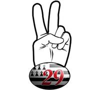 salut de motard breton 29 (10x4,8cm) - Sticker/autocollant