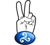 salut de motard celtique (15x7.2cm) - Sticker/autocollant G