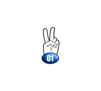 Salut De Motard Département 01 - 10x4.8cm - Sticker/Autocollant