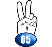 salut de motard département 05 - 15x7,2cm - Sticker/autocollant G