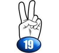 salut de motard département 19 - 15x7,2cm - Sticker/autocollant G