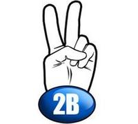 salut de motard département 2B - 15x7.2cm - Sticker/autocollant G