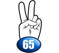 salut de motard département 65 (15x7,2cm) - Sticker/autocollant G