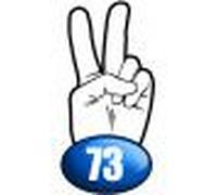 Salut De Motard Département 73 (15x7,2cm) - Sticker/Autocollant