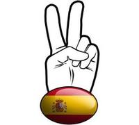 salut de motard espagnol - 10x4,8 cm - Sticker/autocollant G