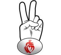 salut de motard vendéen blanc (15x7,2cm) - Sticker/autocollant G