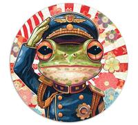 Salut Grenouille 1000 Pièce Jigsaw Puzzles Jeux Éduchatifs Créatif Puzzle Rond Jeu De Défi Unique pour Adultes Et Enfants 1000pcs (67.5x67.5cm)