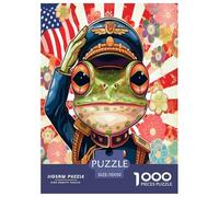 Salut Grenouille Puzzle 1000 Pièces Cadeau Unique Animaux Jeu Éduchatif Défi Jouet À De Qualité Supérieure Peinture Art pour Adultes Et Enfants À Partir De 14 Ans 70x50cm/1000pcs
