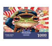 Salut Grenouille Puzzle 1000 Pièces Jouet Cadeau Unique De l'art De La Décoration Jeu Éduchatif Challenge Toy Adultes Et Enfants À Partir De 14 Ans 70x50cm/1000pcs