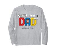 Salut Hungry Im Dad Pixel Grillmaster Block Humour Rétro Manche Longue