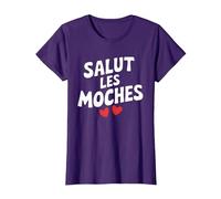 Salut Les moches T-Shirt, Femme, Violet, XL