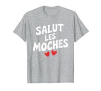 Salut Les moches T-Shirt, Homme, Gris Chiné, 6XL