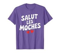Salut Les moches T-Shirt, Homme, Violet Chiné, L