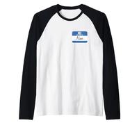 Salut, Mon nom est Alan Funny Name Tag Manche Raglan