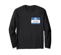 Salut, Mon nom est Jackie Name Tag Manche Longue