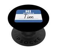 Salut, Mon nom est Tim Funny Name-Tag PopSockets PopGrip Adhésif