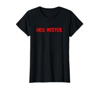 Salut Monsieur. T-Shirt Graphique avec Valeur, Femme, Noir, XL