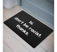 Salut, Ne Soyez Pas Raciste, Merci Tapis De Porte Antidérapant Absorbant Paillasson Ramasse La Saleté Paillasson Exterieur pour Extérieur Maison Douche 40 X 60Cm