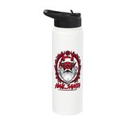 Salut Père Noël Solstice d'hiver effrayant gothique Noël Stainless Steel Insulated Water Bottle