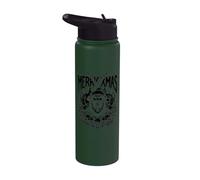 Salut Père Noël solstice d'hiver gothique Noël joyeux Noël Stainless Steel Insulated Water Bottle