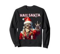 Salut Santa Claus Skull Rock n Roll Joyeux Solstice de Noël Sweatshirt