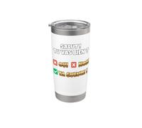 salut tu vas bien? ta gueule râleur grognon travail matin Gobelet isotherme en acier inoxydable double paroi
