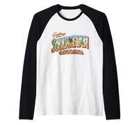 Salutations de Savannah Georgia Manche Raglan