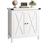 Salutmeuble Buffet de Cuisine,Sideboard avec 2 Portes, Buffet de Salon avec étagères Réglables, Style Maison de Campagne pour Cuisine, Salle à Manger, Blanc 76 x 40 x 80 cm