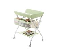 Salutmeuble Table à Langer Pliante avec Panier De Rangement à Côté Structure en Fer Charge Max 25KG pour Nouveaux-Nés Design Ergonomique,Table à Langer Pliable Et Portable-60X80X103CM-VERT