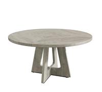 Salutmeuble Table Ronde Salle Manger pour 6 Personnes, Largeur 120 cm, Table Ronde Bois de Style Fermier avec Pieds Robustes pour Salle à Manger ou Salon (sans Chaises) - Gris