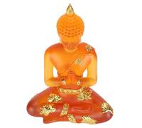 SALUTUYA Figurine Bouddhisme Statue de Bouddha Assis Transparent Figurine Bouddha en Résine Sculpture Décor Feng deco statuette