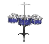 SALUTUYA Kit de batterie de jazz pour tout-petit Kit de batterie de tambour de jazz pour tout-petit coordination jeux piece Bleu